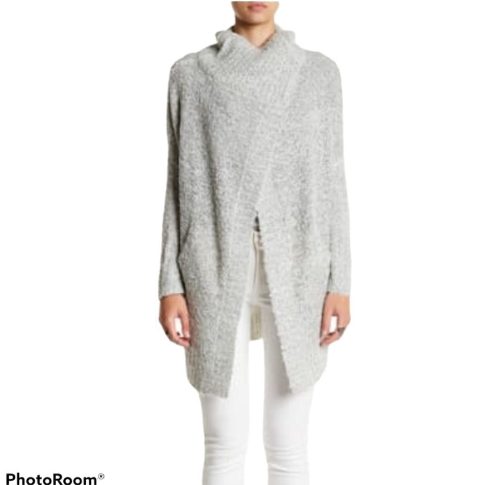 NEW Boucle Slouchy Marled Gray Cardigan XL A3‎